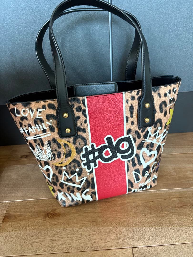 早い者勝ち！［極美品］DOLCE & GABBANA ヒョウ柄トートバッグ