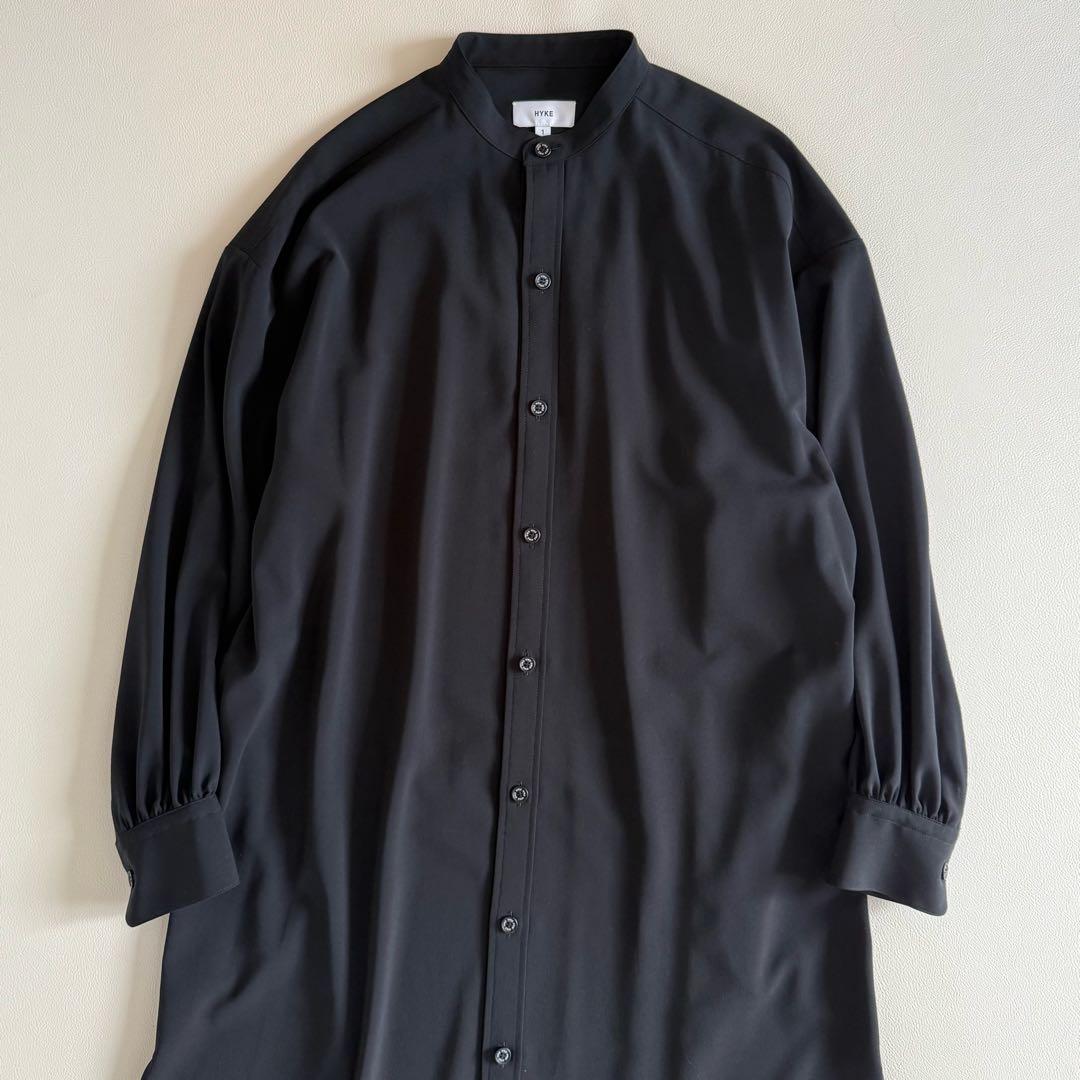 美品　ハイク　HYKE シャツドレス　ロング　ワンピース　黒　1