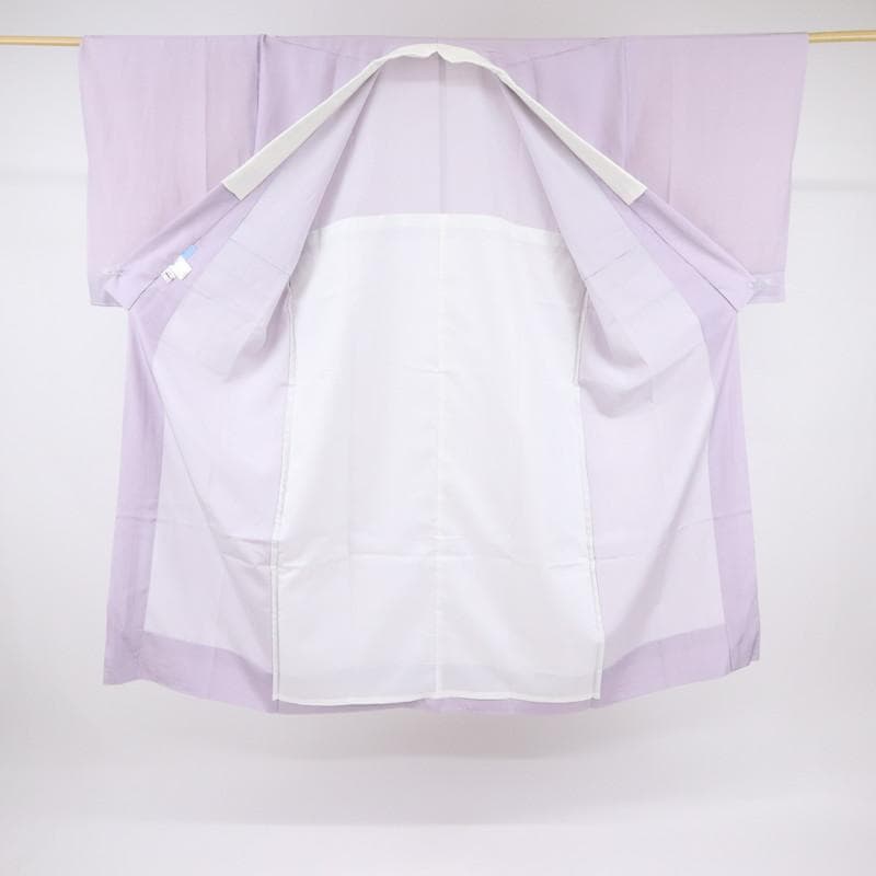 《洗える正絹♪長襦袢■江戸小紋◆鮫■藤色■着物下着♪正絹着物◆J12-1》