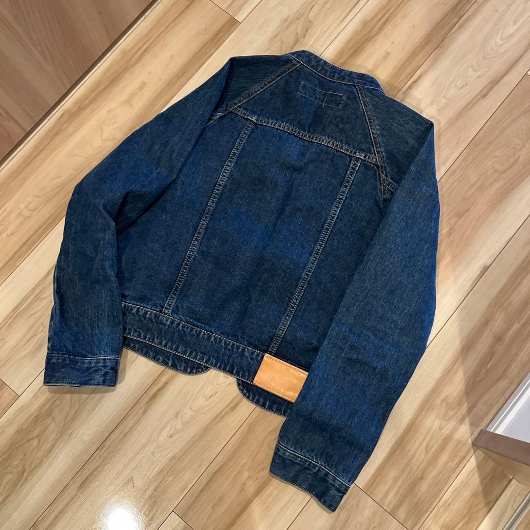 スースースー　デニムジャケット　ダメージブルー