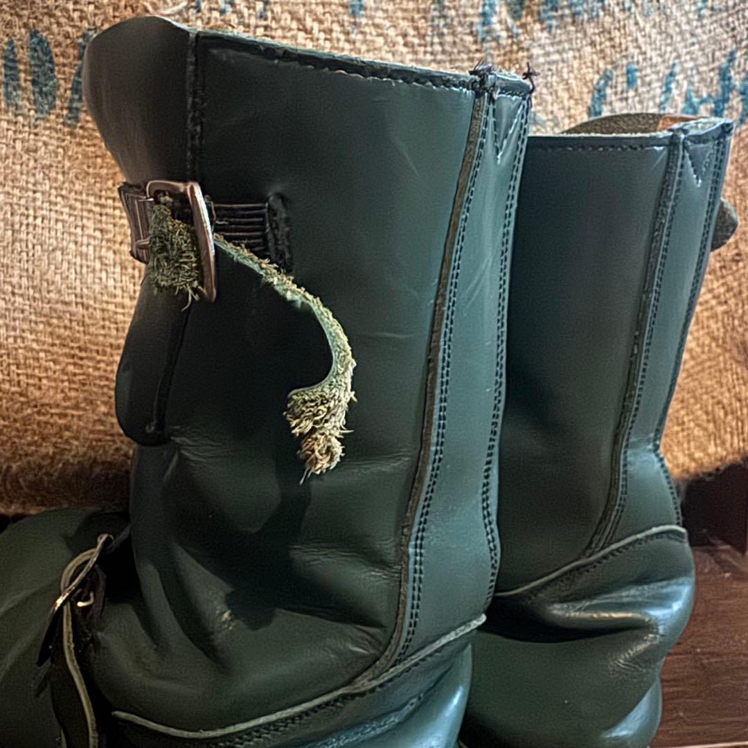 イングランド製 ドクターマーチン エンジニアブーツ緑 UK5 希少