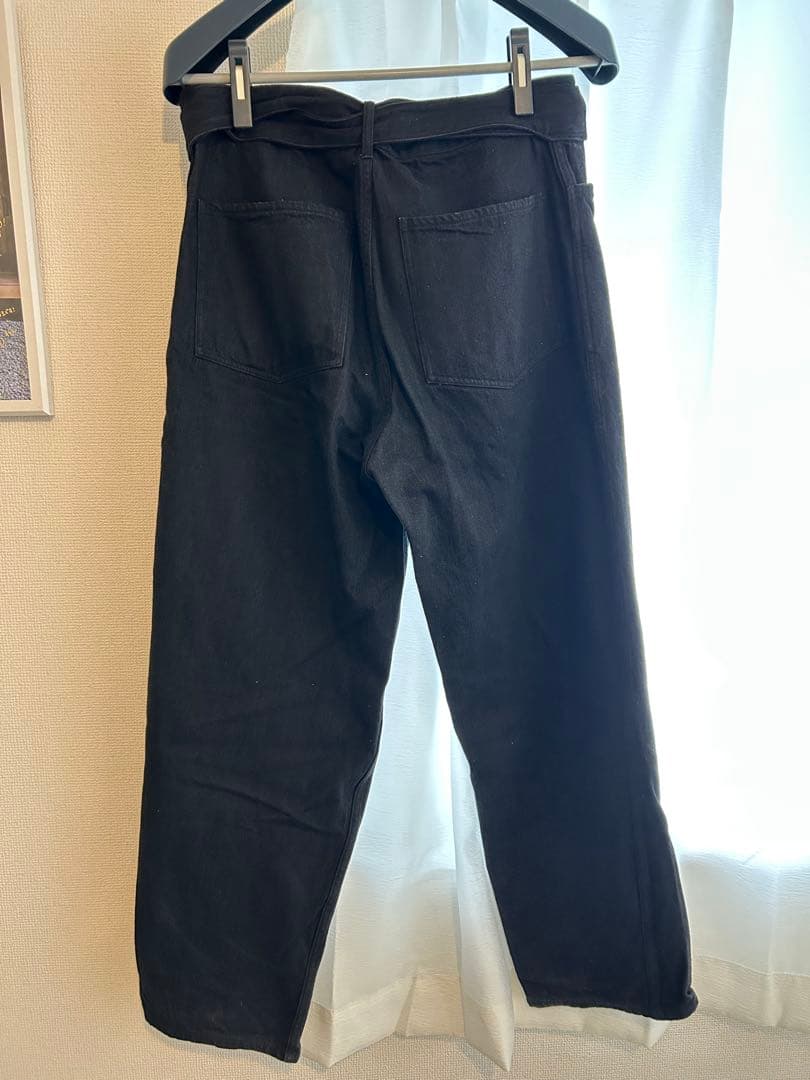 COMOLI ベルテッドデニム 23AWサイズ3 ブラック