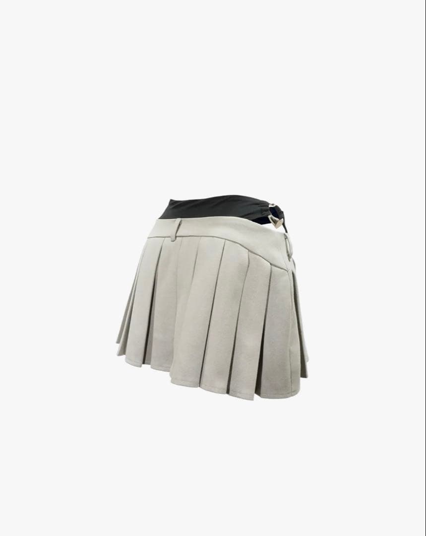 ザレッドスレッド S ring pleats skirt full グレー