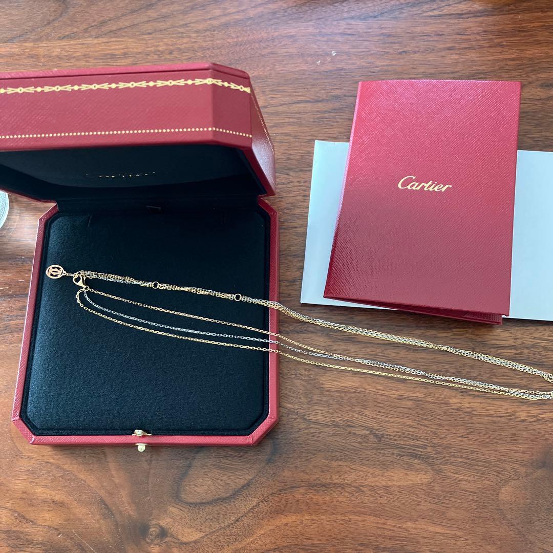 yk【超希少・廃盤】カルティエ トリニティ チェーンネックレス 3段階調節