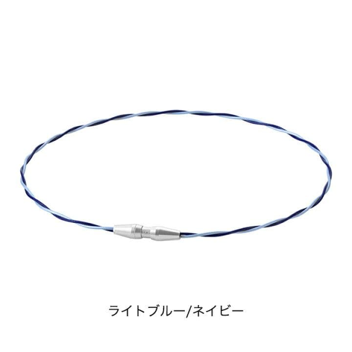 phiten RAKUWAネックトルネード ライトブルー/ネイビー ４３cm