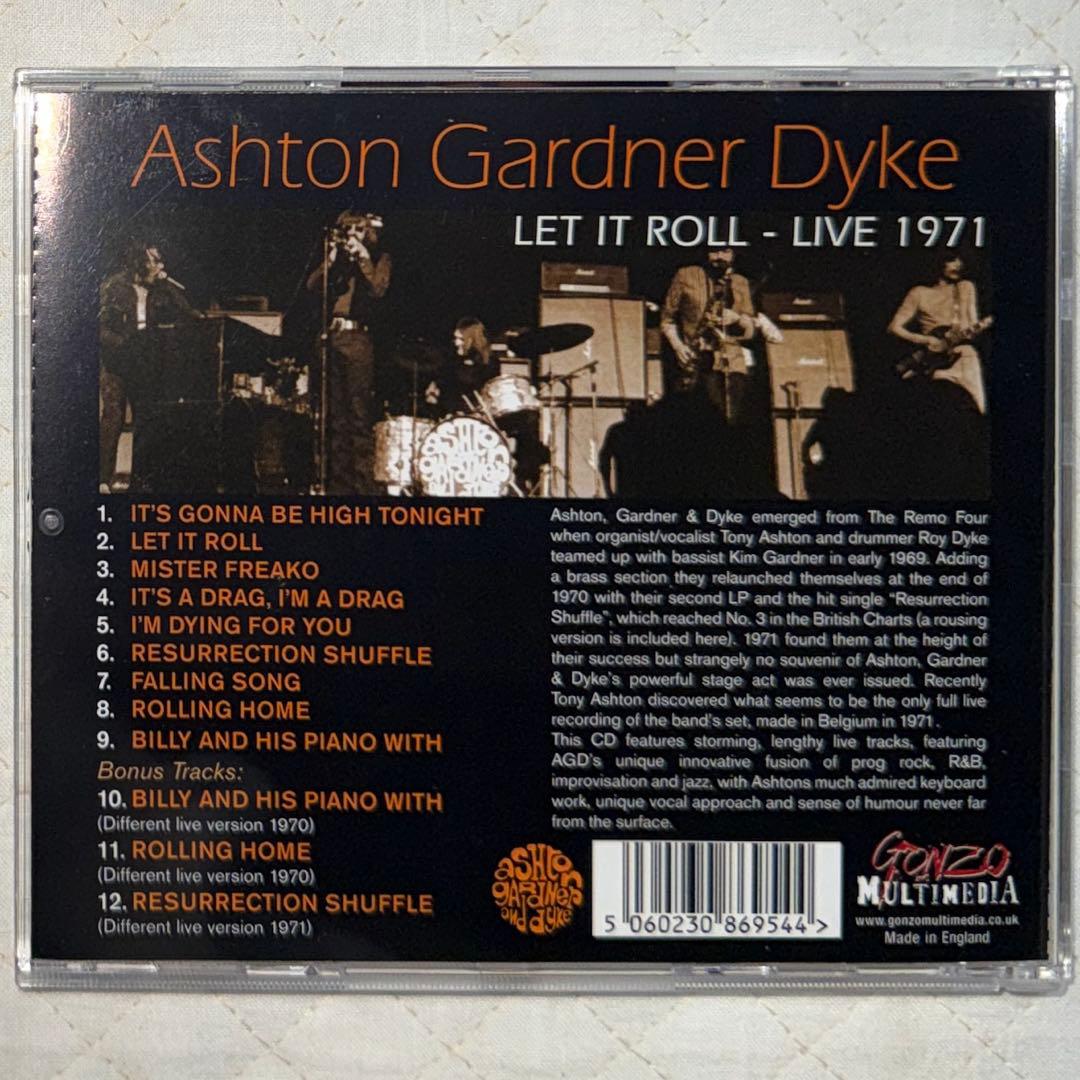 洋楽 Ashton Gardner Dyke / LET IT ROLL - LIVE