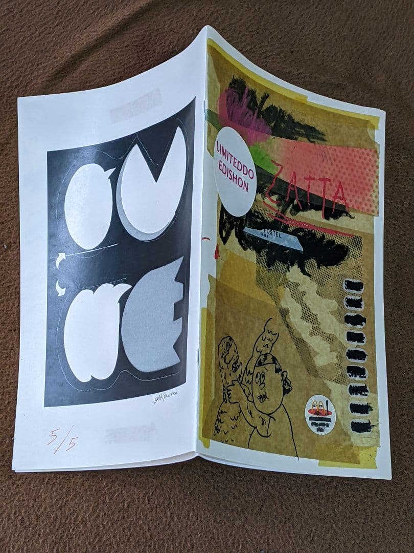 我喜屋位瑳務 ZINE「 ZATTA 」限定5部 オリジナル作品添付