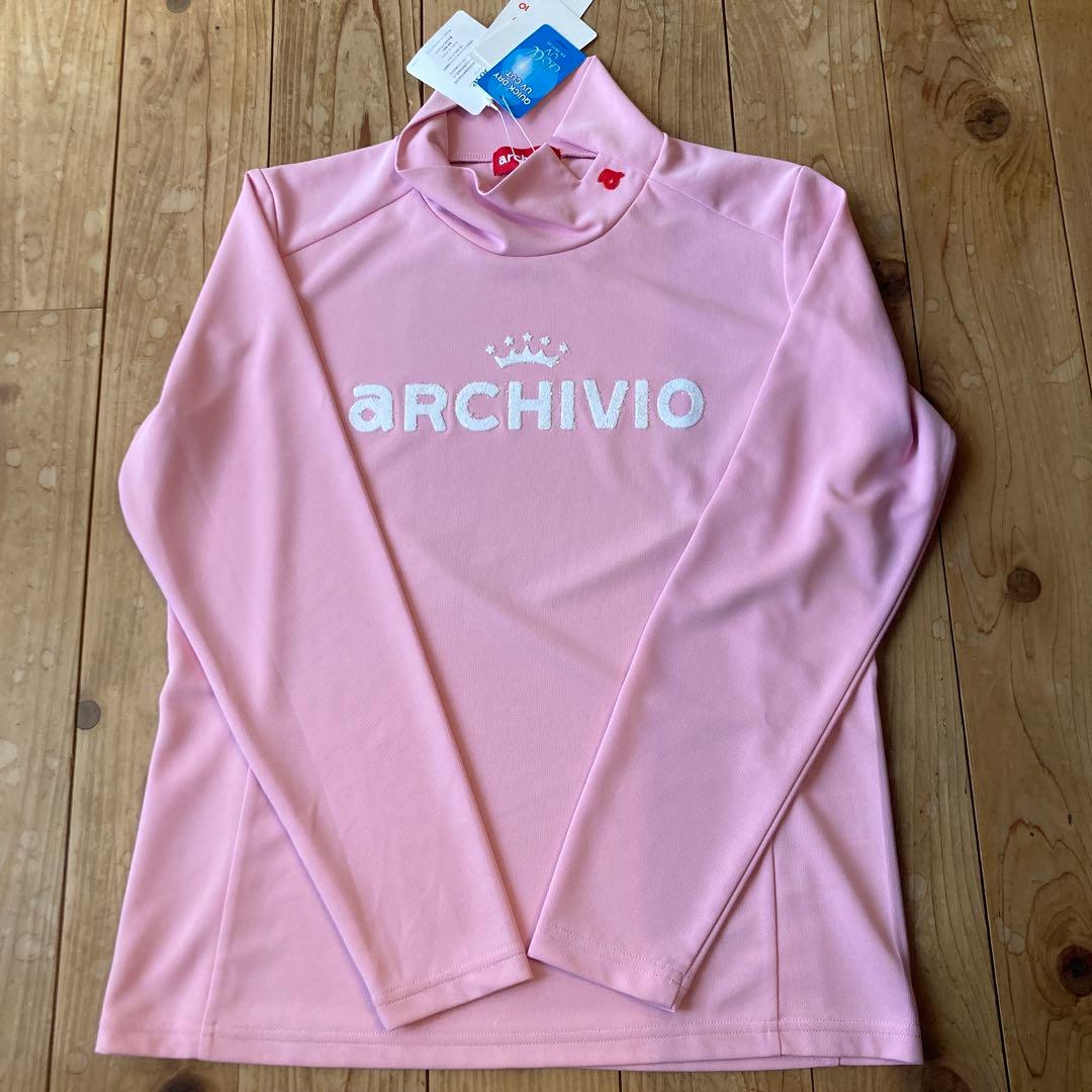 【新品】ARCHIVIO ピンク ゴルフUV速乾長袖プルオーバー サイズ40