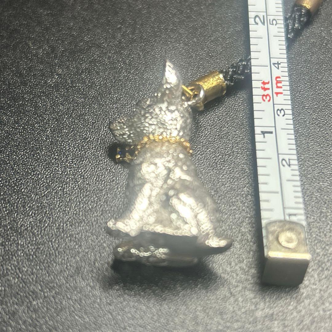 シルバー925K18付 ミニチュアピンシャーチャーム