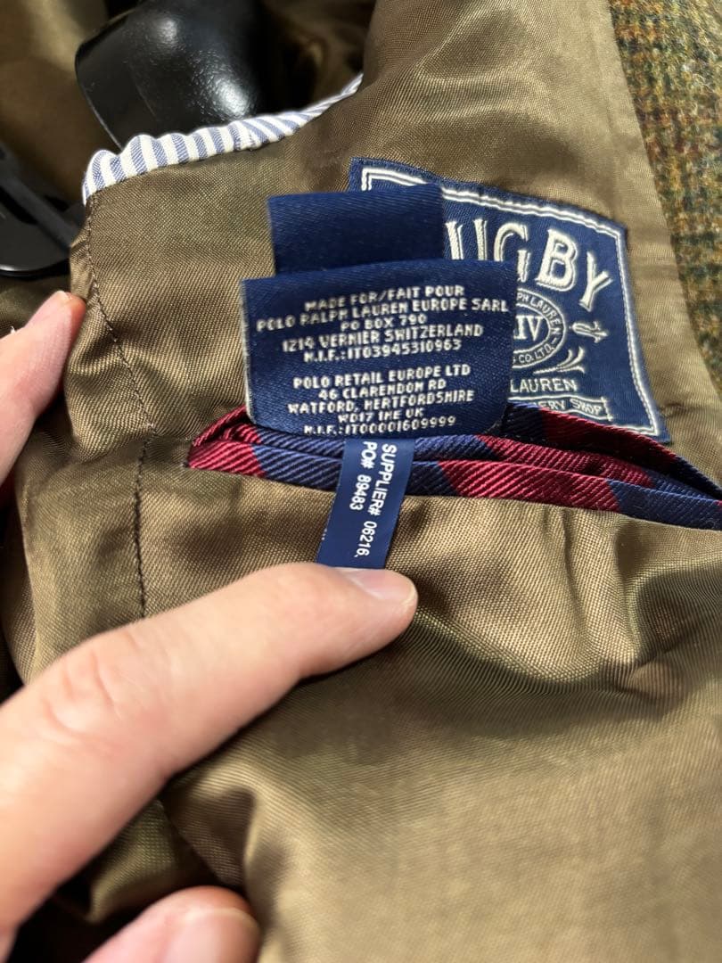 ラルフローレンRUGBY ツイードジャケット カーキブラウン