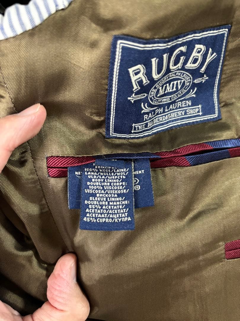 ラルフローレンRUGBY ツイードジャケット カーキブラウン