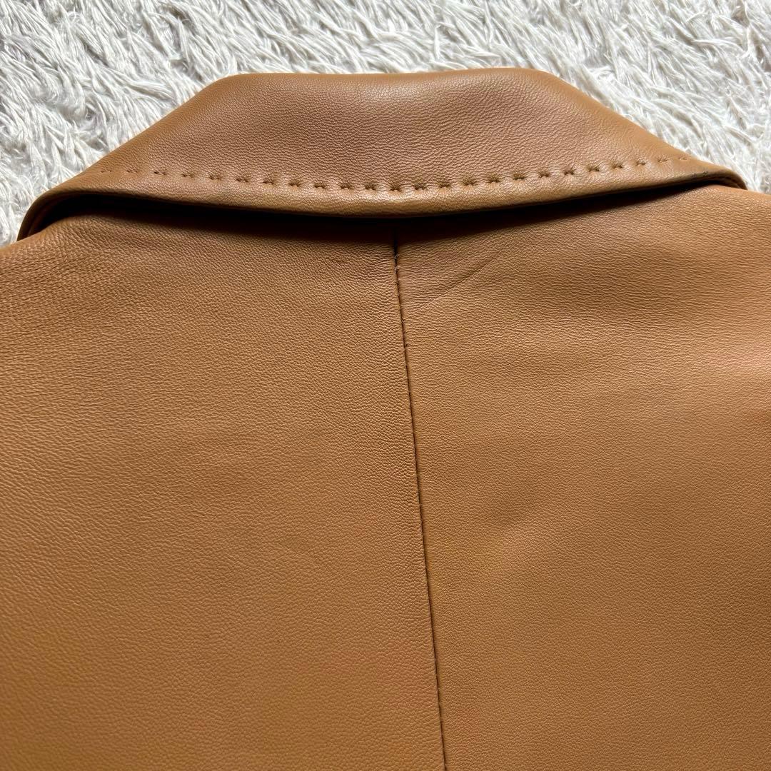 ★希少 XLサイズ★ G-stage テーラード ジャケット 羊革 キャメル