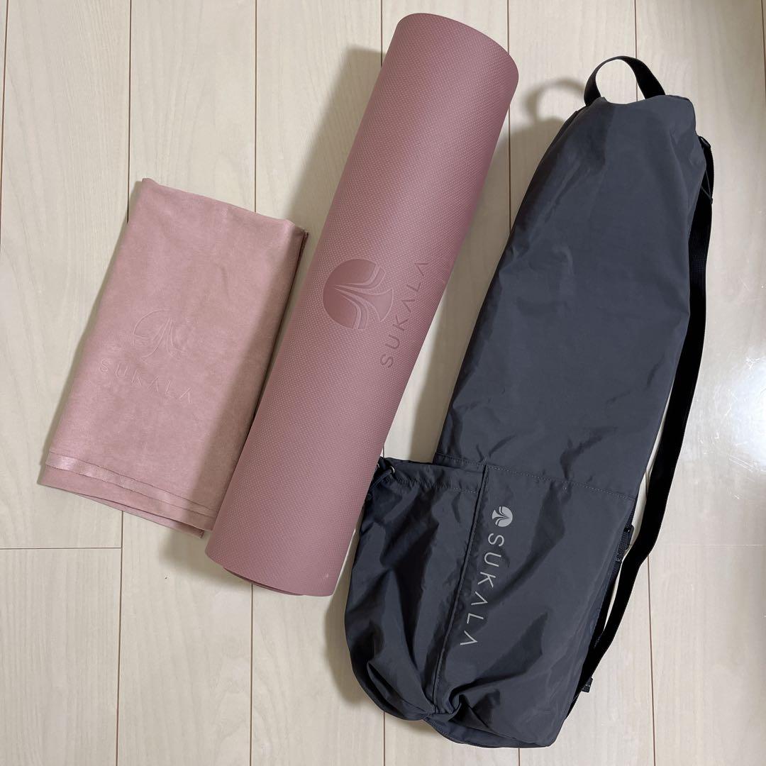 スカーラ SUKALA ヨガマット 収納袋 ラグ セット ピンク