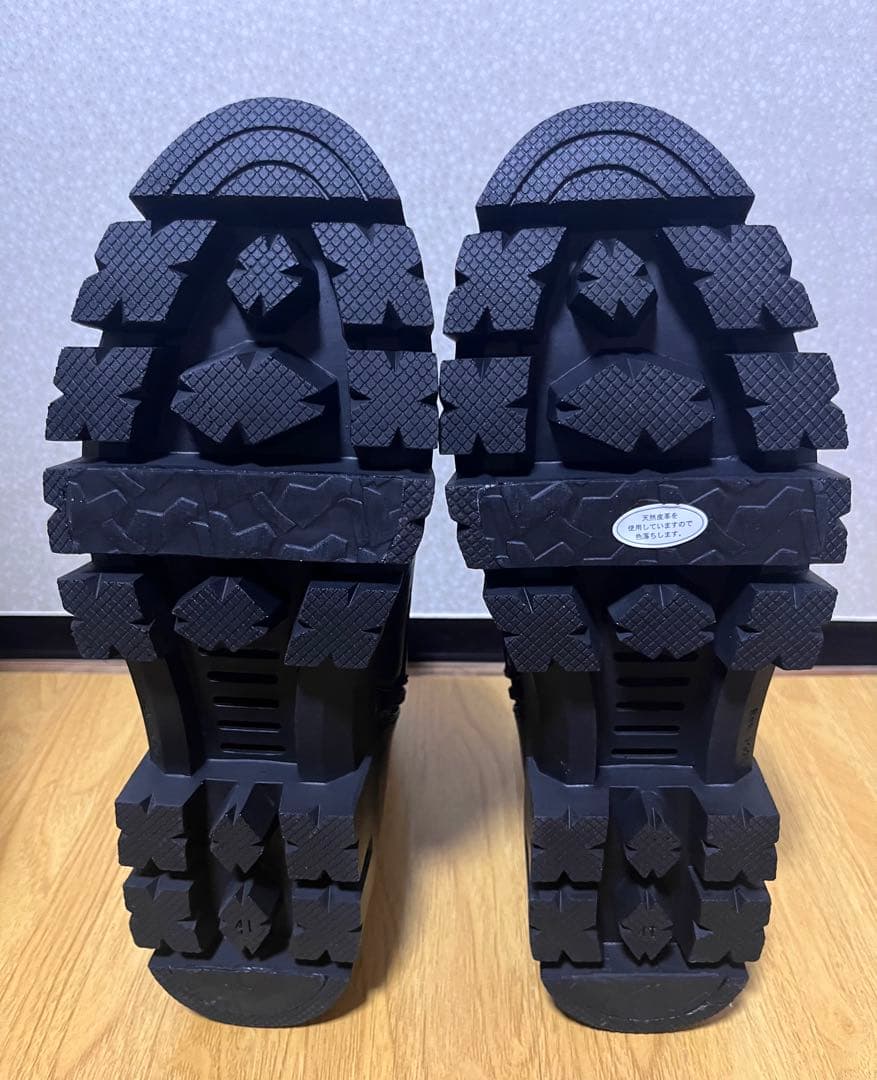 激安！半額！ ブソラ 撥水 山羊革 軽量 ボリュームソール ブーツ 25.5cm