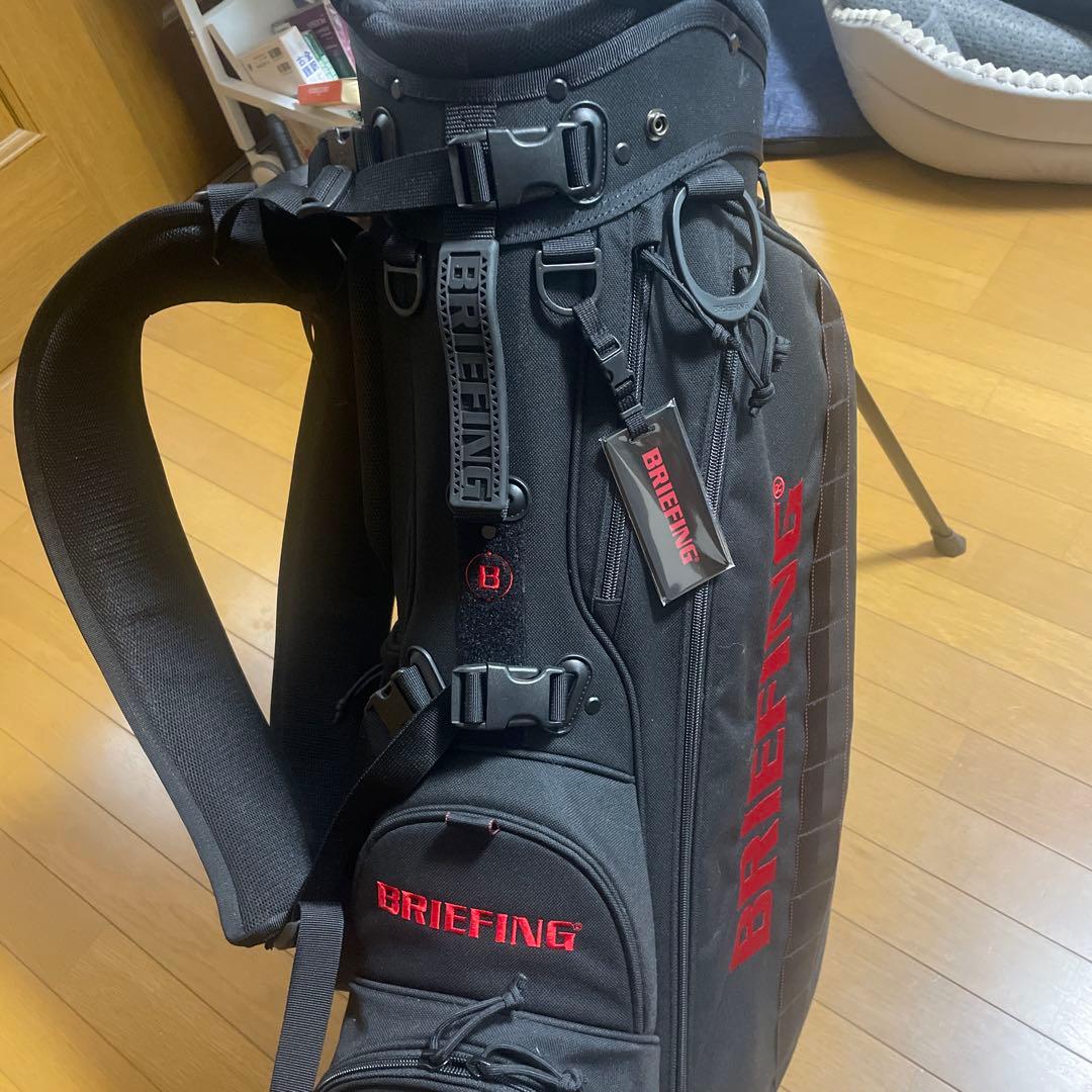 BRIEFING キャディバッグ ブラック/レッド