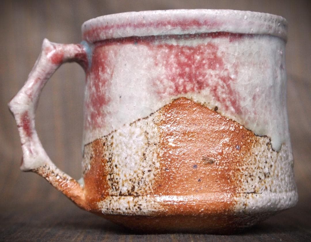 人気作家★高橋燎★信楽【窯変】焼き締めマグカップA★トレインキルン薪窯