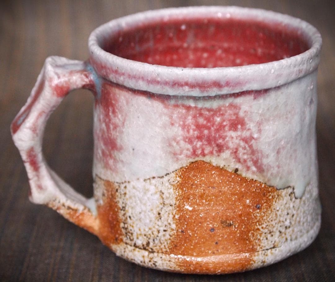 人気作家★高橋燎★信楽【窯変】焼き締めマグカップA★トレインキルン薪窯