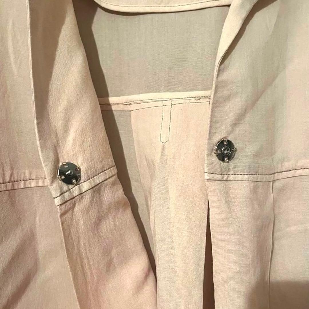 モラビト　2WAY ブラウス　38 ギャザー　オレンジベージュ　日本製　上質