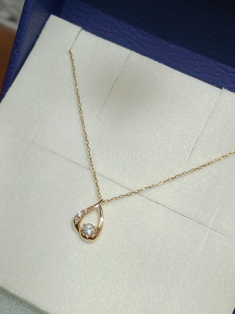 【kazyukazyu】ヴァンドーム青山☆K10☆アクアマリン☆ネックレス