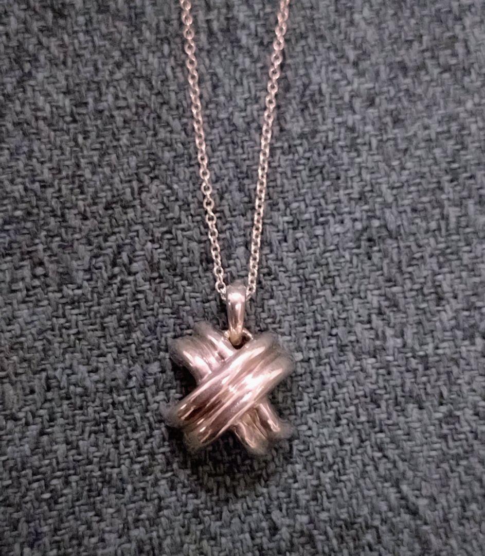 TIFFANY　シルバー925 シグネチャークロスネックレス