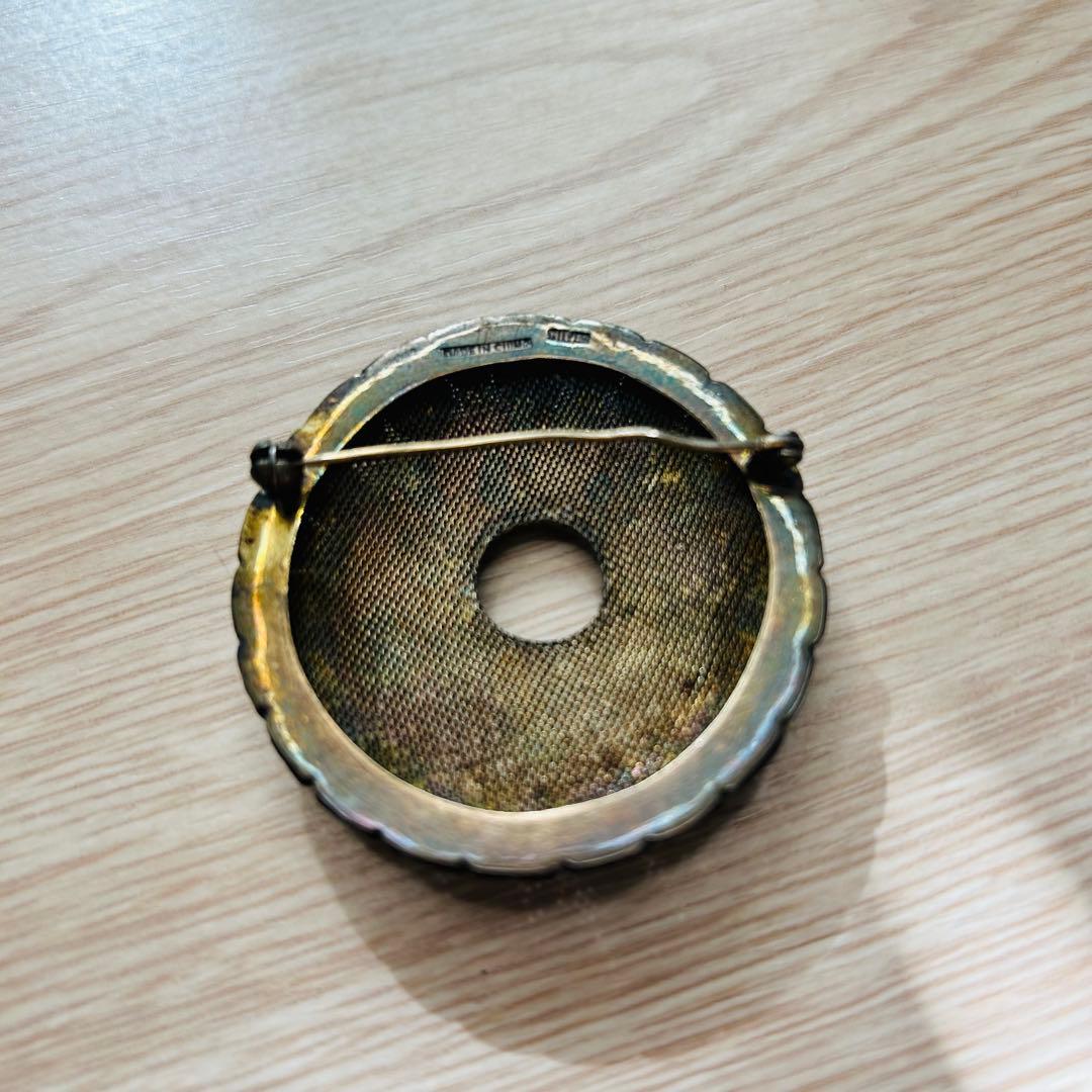 ヴィンテージブローチ コサージュ 百貨店購入品 シルバー