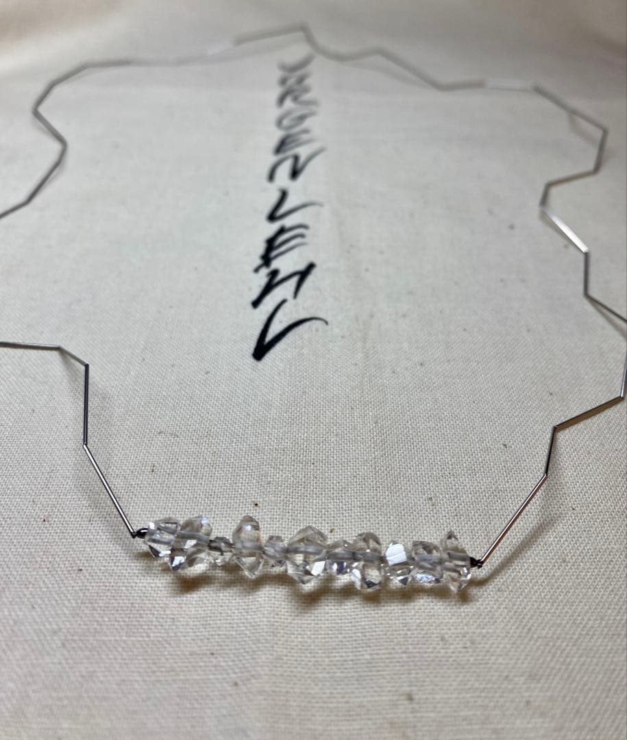 ヨーガンレール　ハーキマーダイヤモンドとシルバービーズのネックレス　ババグーリ