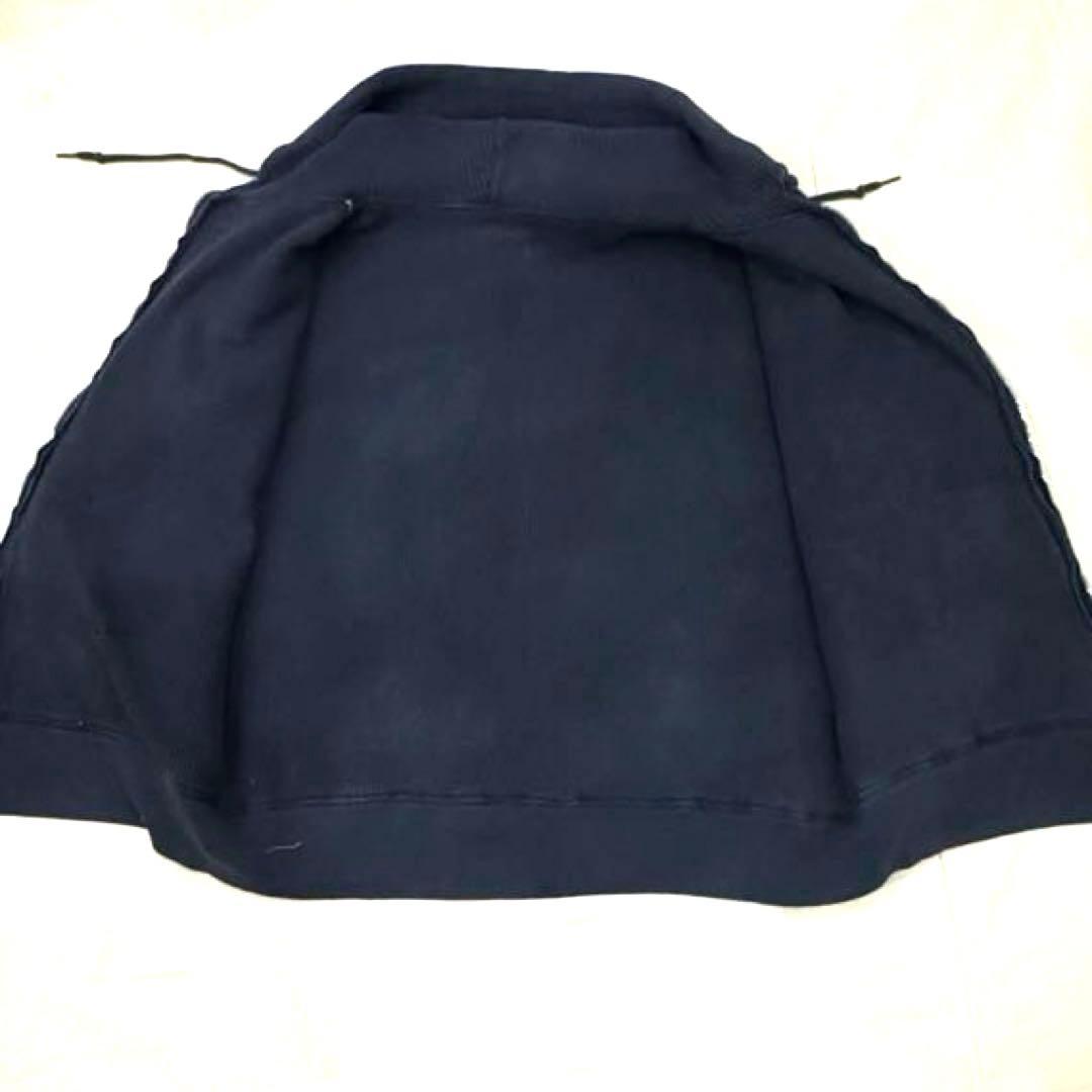60s ダブルフェイス SWEAT ジップ パーカー 茄子紺 フェード ナス紺