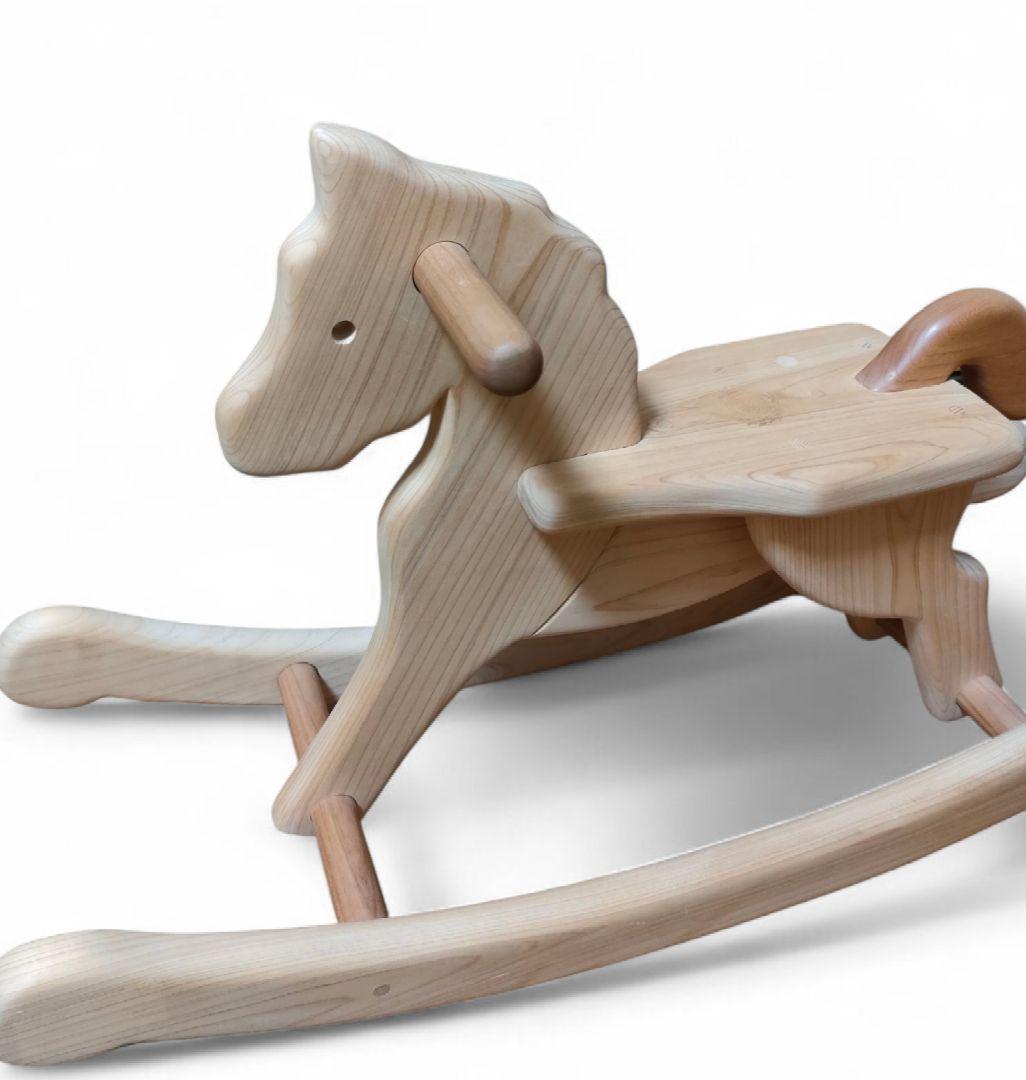 【皇室ご愛用】山のくじら舎 ハイヨー 木馬 ひのき 木製 もくば 国産 天然木