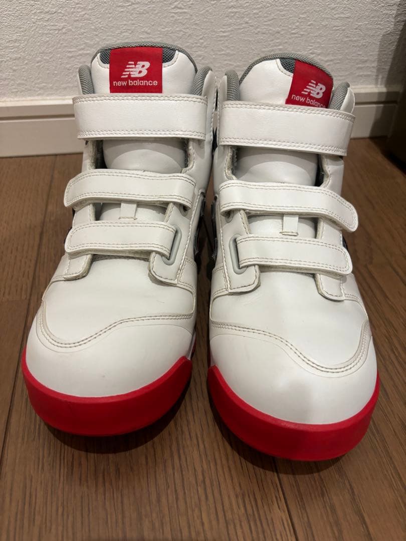 New Balance ホワイトホワイトレッド 安全靴 PO-113 25.0