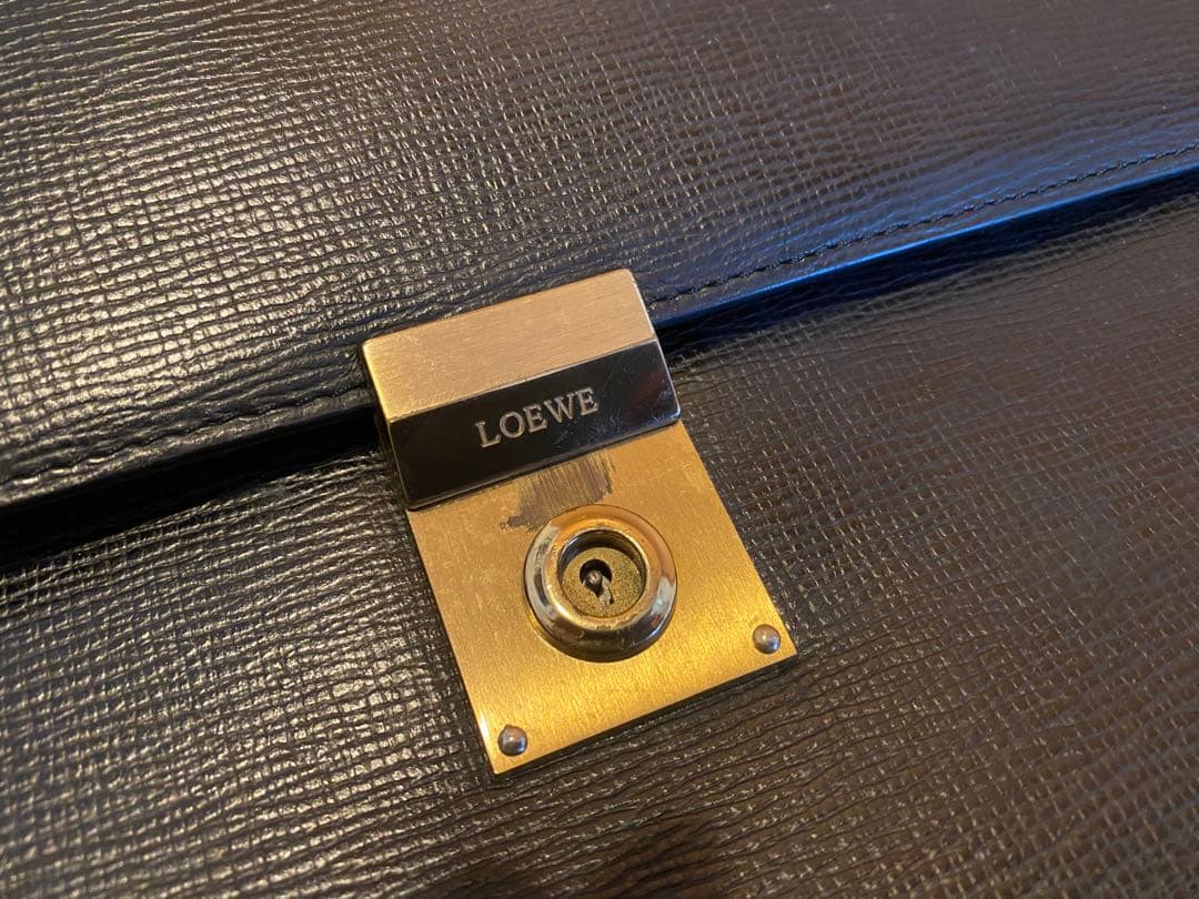 LOEWE レザー ビジネスバッグ ブラック