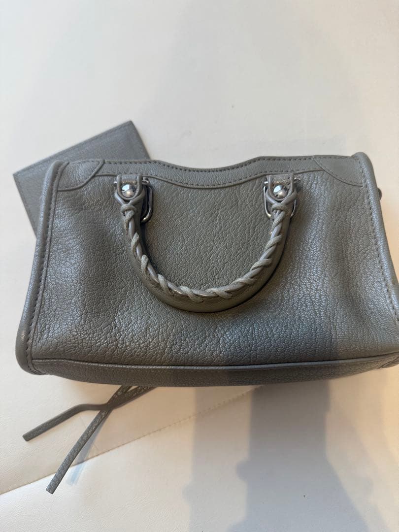 バレンシアガ　クラシック ミニシティ/シープスキン/グレージュ/2WAY