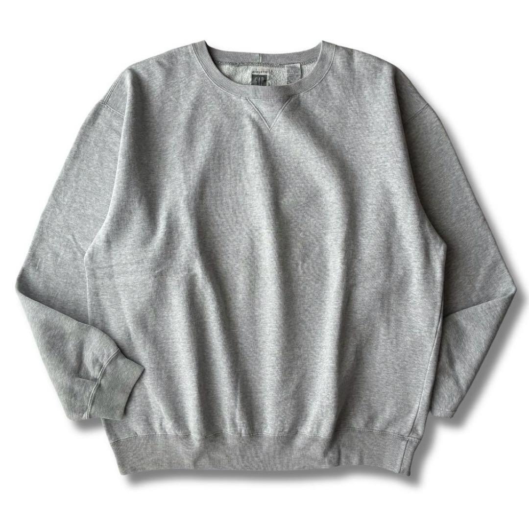 美品 90's USA製 OLD GAP グレー 無地 クルーネック スウェット