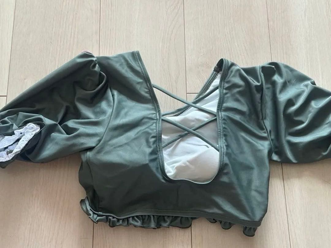 C*S様 あさぎーにょ⭐︎フリル付きセパレート水着⭐︎オリーブグリーン