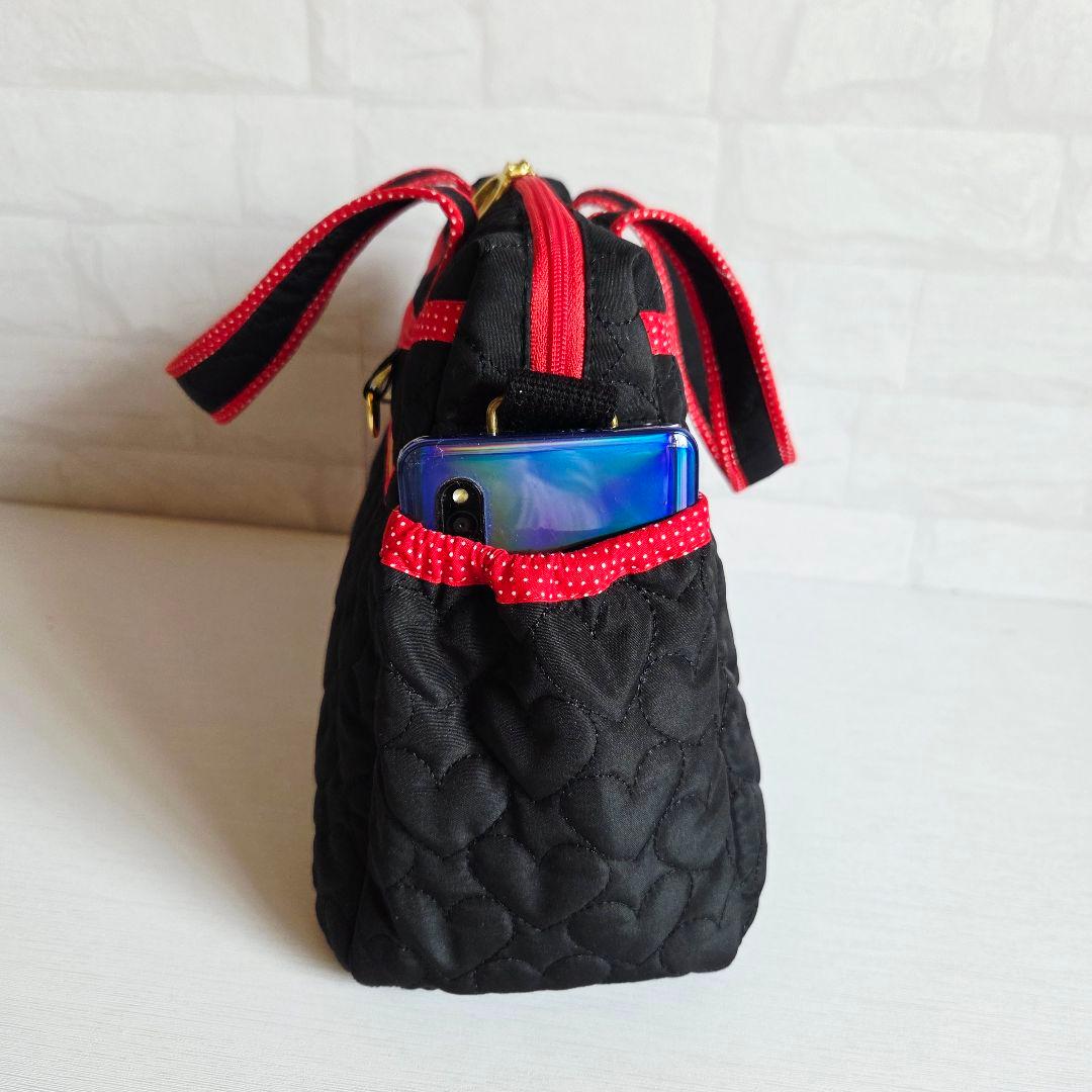 緑新　ボストン型ショルダーバッグ(M)　ハンドメイド