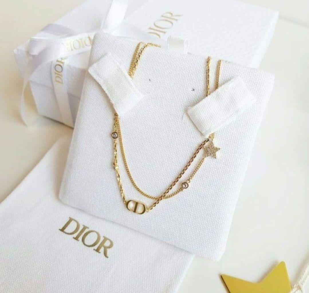 Dior ディオール ゴールドメッキ 2連ネックレス DIOR✩