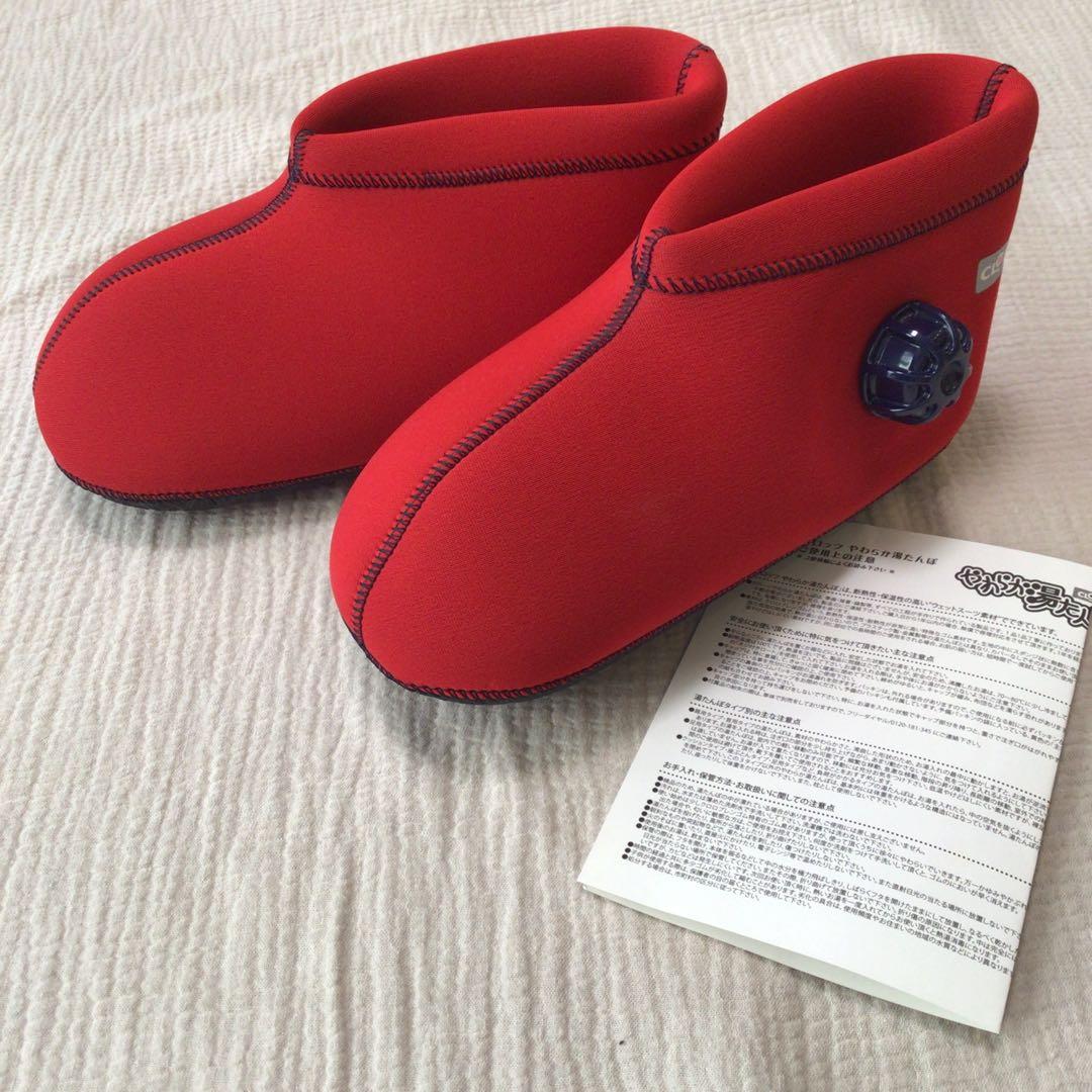 クロッツ　やわらか湯たんぽ　レッド　足用ショートタイプ