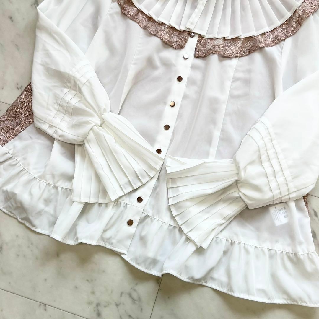 rurumu: プリーツ襟 ブラウス pleats collar BL 箔押