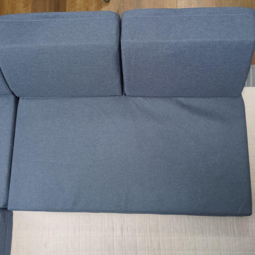 タンスのゲン　洗える カバーリング ローソファー　セパレート　3点セット