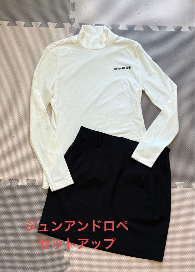 ジュンアンドロペ セットアップ　シンプル　春ゴルフ