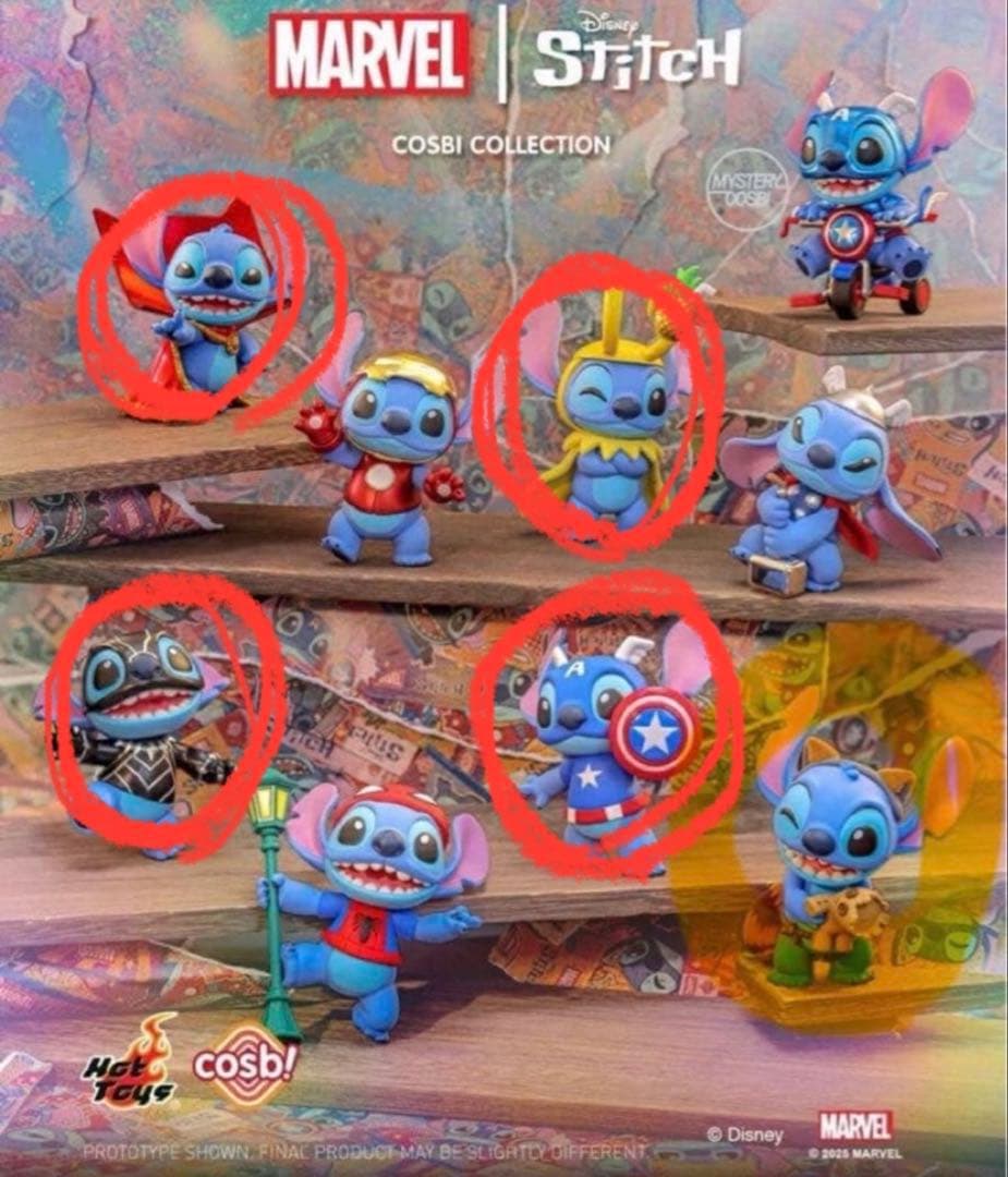 cosb! スティッチ MARVEL 4点セット