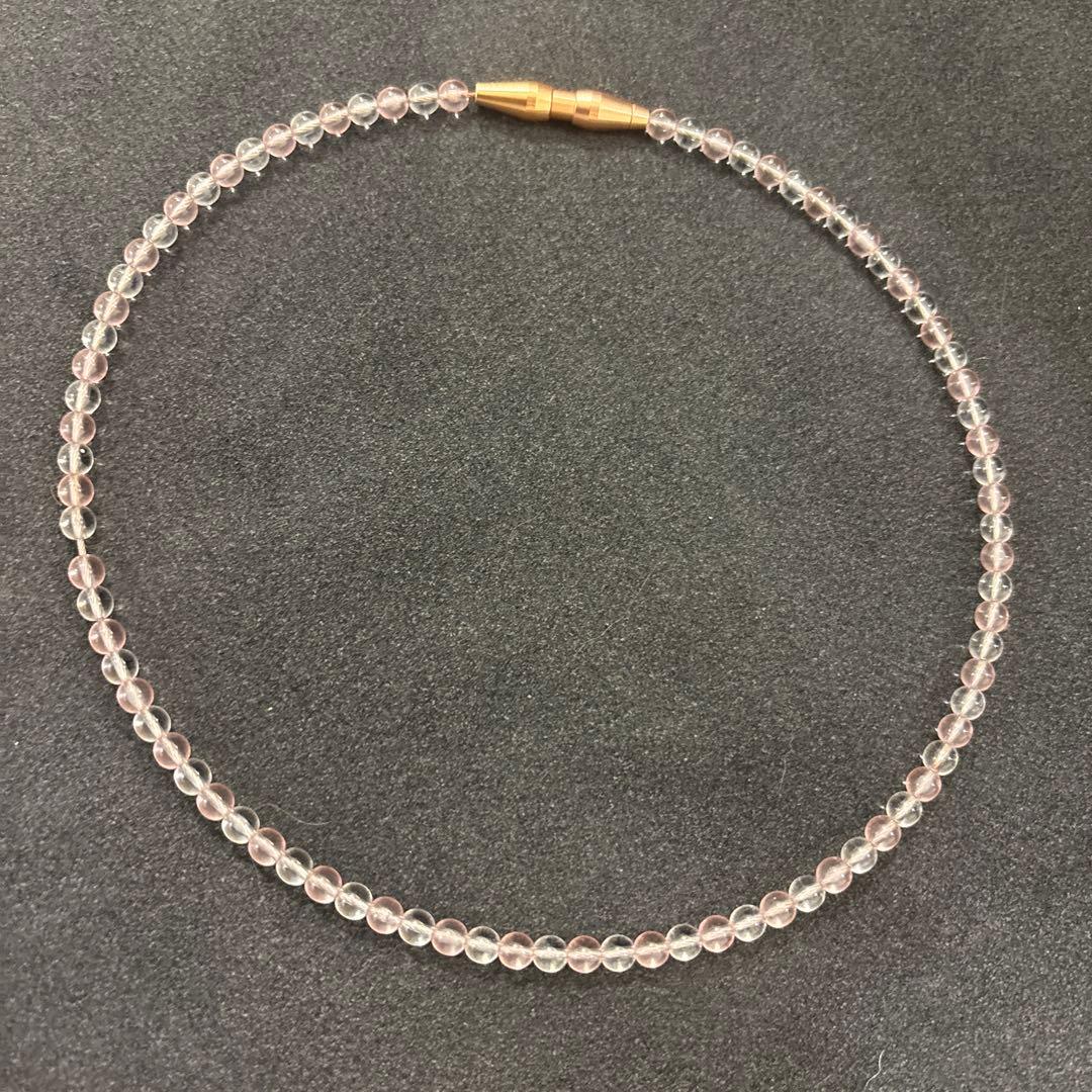 RAKUWAネックレス EXTREME クリスタルタッチ　ピンクゴールド/クリア