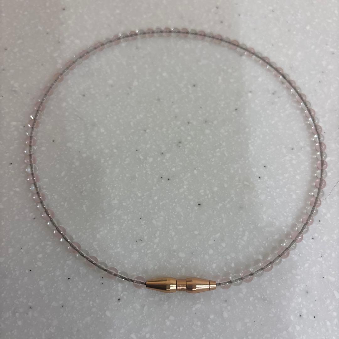 RAKUWAネックレス EXTREME クリスタルタッチ　ピンクゴールド/クリア