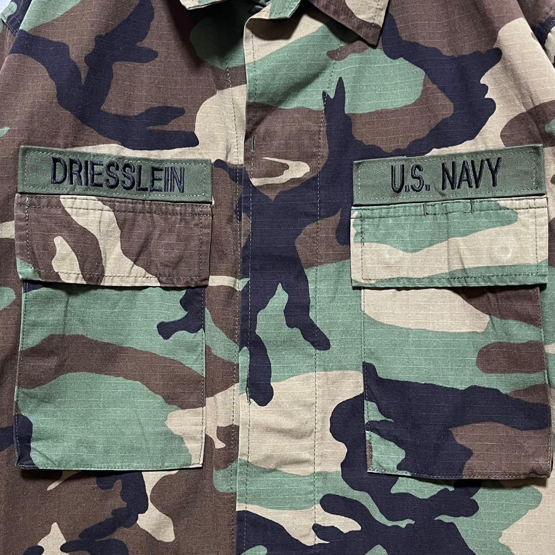 j116 US NAVY ウッドランドカモ コンバットジャケット ミリタリー