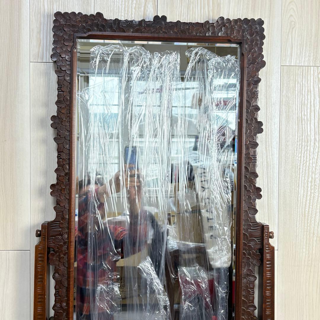 【元祖 軽井沢彫】軽井沢彫 鏡台　桜 さくら彫刻 大阪屋家具店　ドレッサー