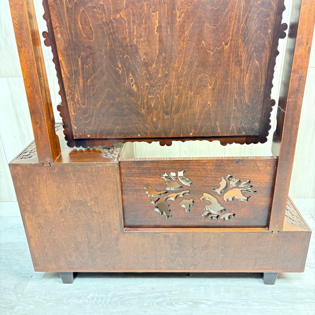 【元祖 軽井沢彫】軽井沢彫 鏡台　桜 さくら彫刻 大阪屋家具店　ドレッサー