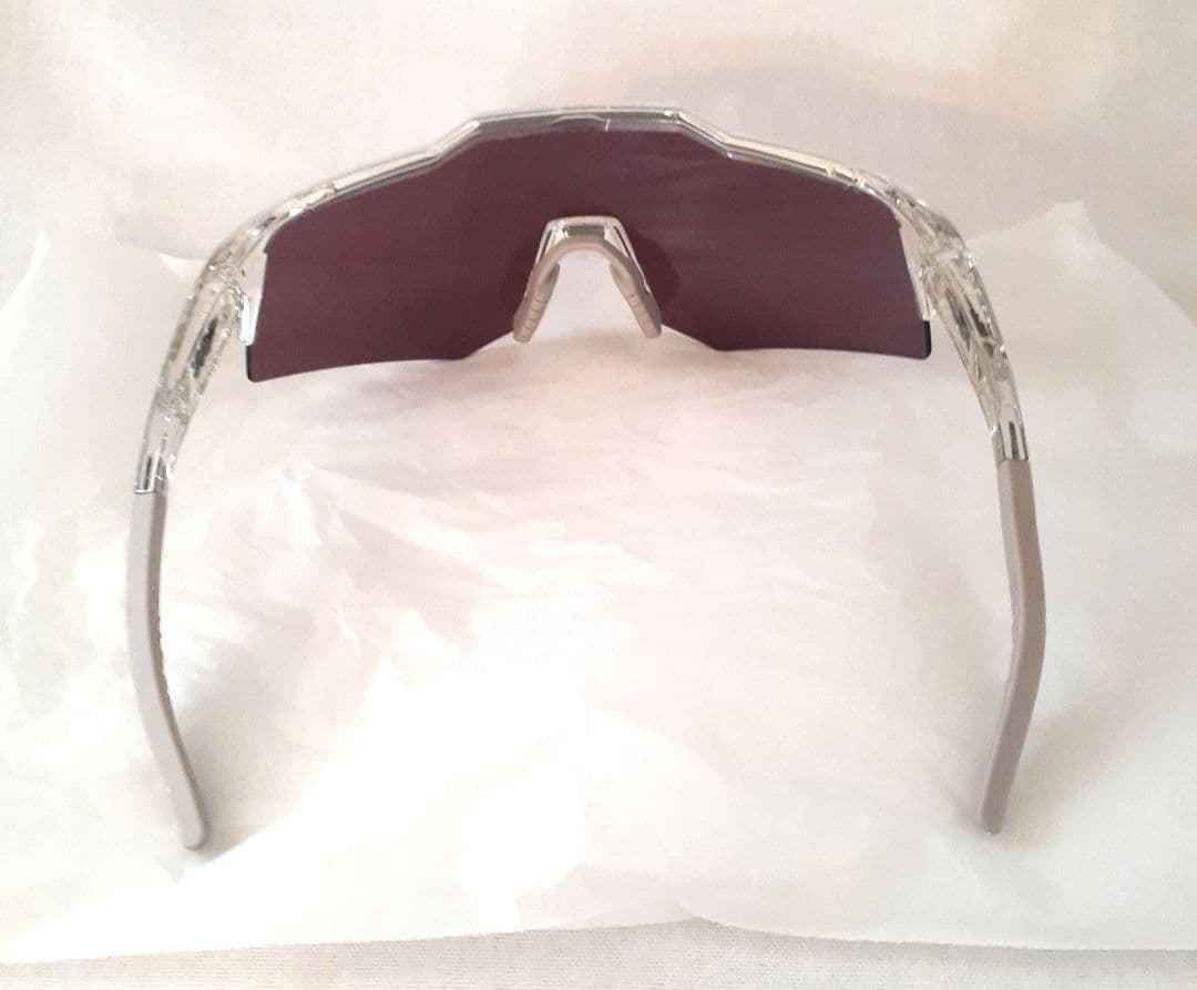 中古 100％ スピードクラフト XS クリアグレー ブルーミラー サングラス