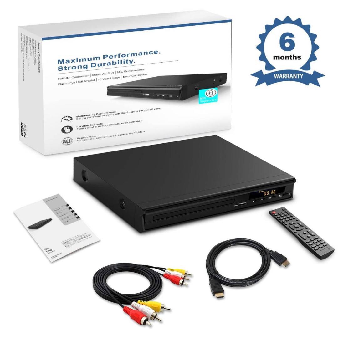 コンパクトデザインのリージョンフリーDVDプレーヤー