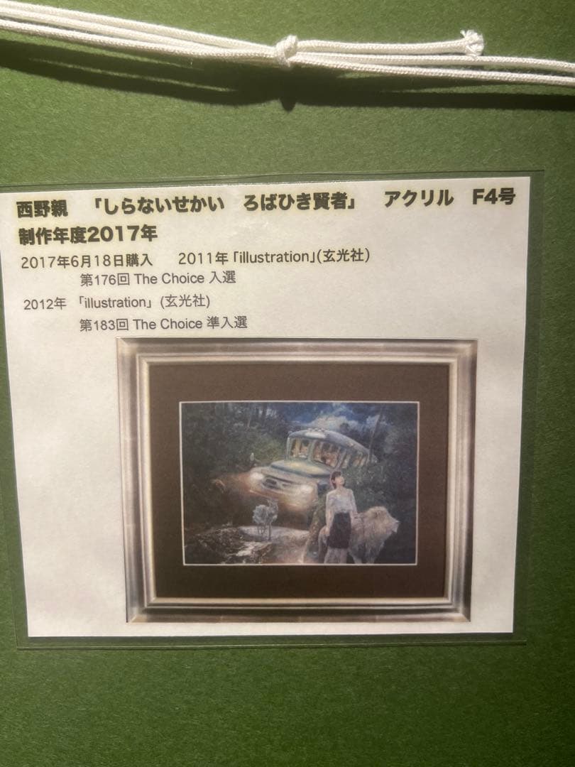 現代アート　リアリズム　西野親　【しらないせかい】　肉筆画