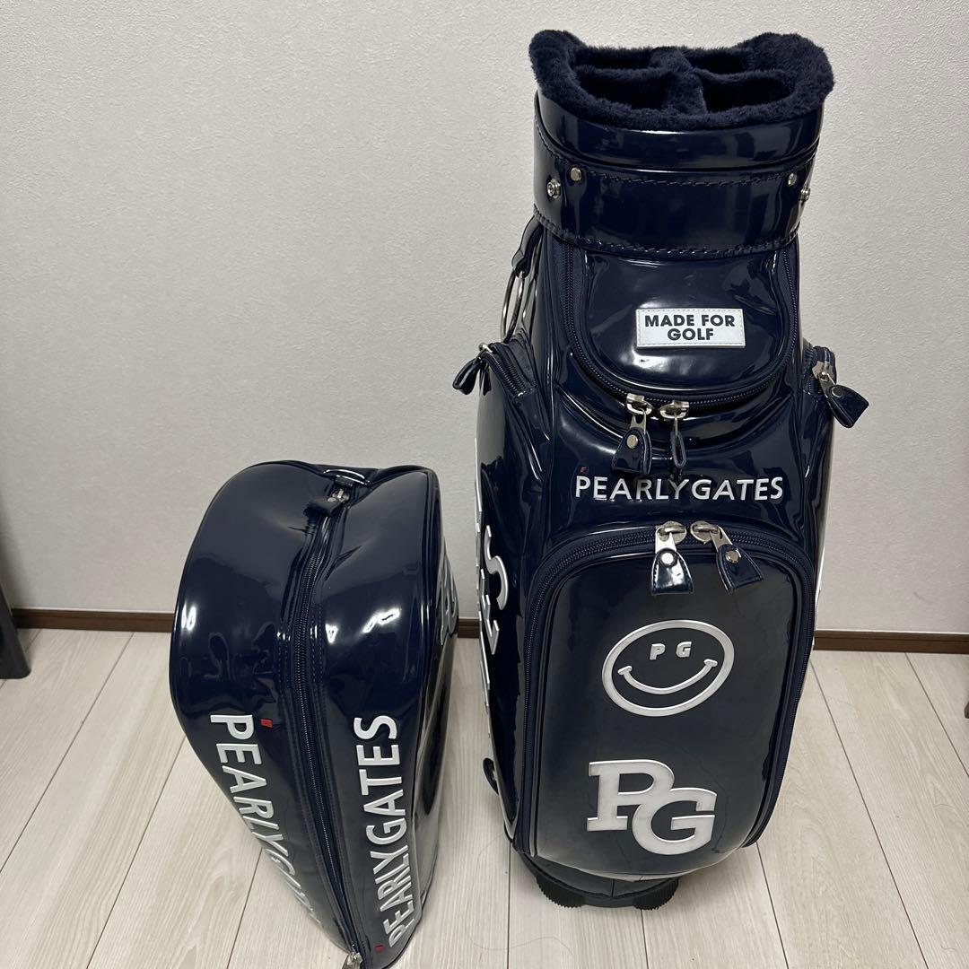 PEARLY GATES キャディバッグ ネイビー/ホワイト