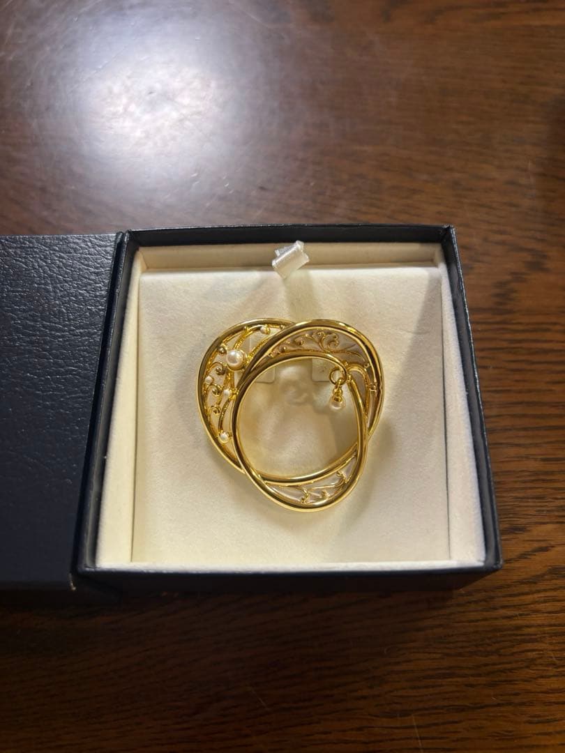 ミキモト　パールブローチ　グラスホルダー